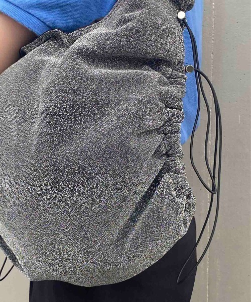 WEGO（ウィゴー）の「WEGO/ラメギャザーバッグ（トートバッグ・レディース・ブラック/グレー・FREE）」の17枚目の写真