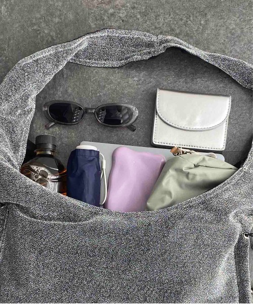 WEGO（ウィゴー）の「WEGO/ラメギャザーバッグ（トートバッグ・レディース・ブラック/グレー・FREE）」の21枚目の写真