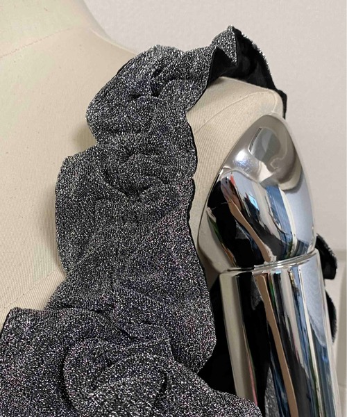 WEGO（ウィゴー）の「WEGO/ラメギャザーバッグ（トートバッグ・レディース・ブラック/グレー・FREE）」の11枚目の写真