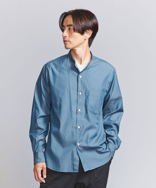 70/2 ブロード バンドカラー リラックスレギュラー シャツ（シャツ/ブラウス）｜BEAUTY&YOUTH UNITED ARROWS（ビューティーアンドユースユナイテッドアローズ）
