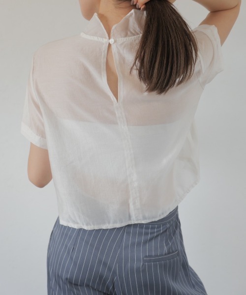 シャツ+ブラウス(半袖+袖なし) acka sheer soft blouse 1.jpg