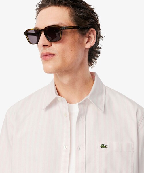 LACOSTE(ラコステ)の「ロンドンオックスフォードストライプシャツ(シャツ/ブラウス・メンズ・ライトブルー/ホワイト・38/39/41/40)」の9枚目の写真