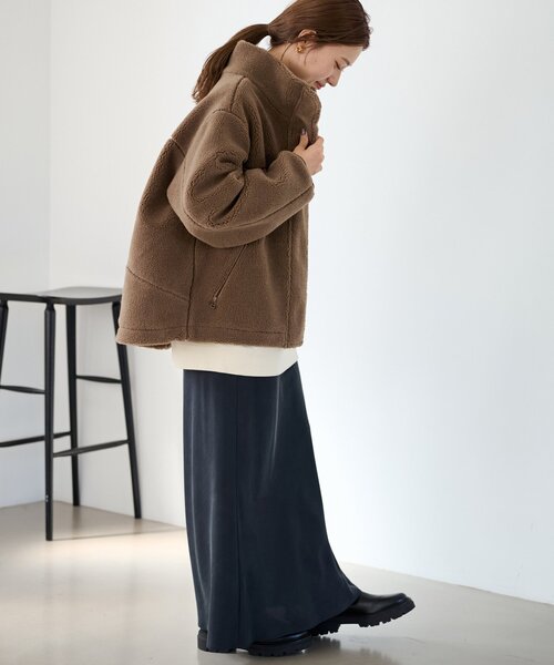 FRAMeWORK(フレームワーク)の「≪追加≫ウールボアスタンドブルゾン(ブルゾン・レディース・キャメル/チャコールグレー/ベージュ・36/38)」の21枚目の写真