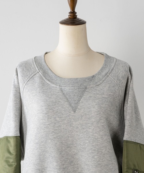 INTER FACTORY（インターファクトリー）の「NANA - ドッキングスウェット - made in INTER FACTORY（スウェット・レディース・グレー・MEDIUM/LARGE）」の8枚目の写真