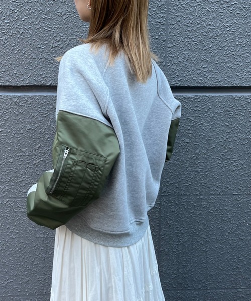 INTER FACTORY（インターファクトリー）の「NANA - ドッキングスウェット - made in INTER FACTORY（スウェット・レディース・グレー・MEDIUM/LARGE）」の21枚目の写真