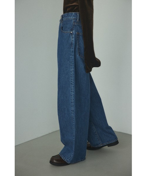 BLACK BY MOUSSY(ブラックバイマウジー)の「loose straight denim(ルーズストレートデニム)(デニムパンツ・レディース・ブルー・23inch/24inch/25inch/26inch)」の3枚目の写真