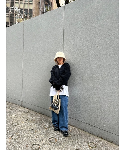 BLACK BY MOUSSY(ブラックバイマウジー)の「loose straight denim(ルーズストレートデニム)(デニムパンツ・レディース・ブルー・23inch/24inch/25inch/26inch)」の12枚目の写真