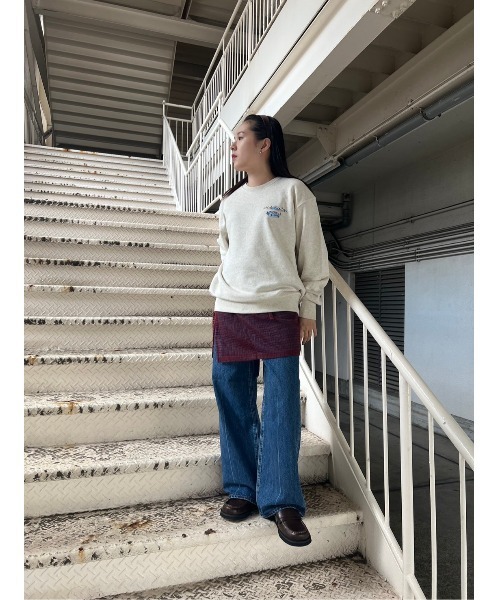 BLACK BY MOUSSY(ブラックバイマウジー)の「loose straight denim(ルーズストレートデニム)(デニムパンツ・レディース・ブルー・23inch/24inch/25inch/26inch)」の10枚目の写真