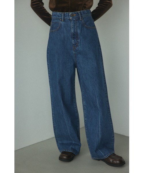 BLACK BY MOUSSY(ブラックバイマウジー)の「loose straight denim(ルーズストレートデニム)(デニムパンツ・レディース・ブルー・23inch/24inch/25inch/26inch)」の7枚目の写真