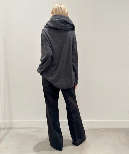 THROW（スロー）の「【THROW/スロー】シャギーカラーストール（マフラー・レディース・チャコールグレー・FREE）」の12枚目の写真