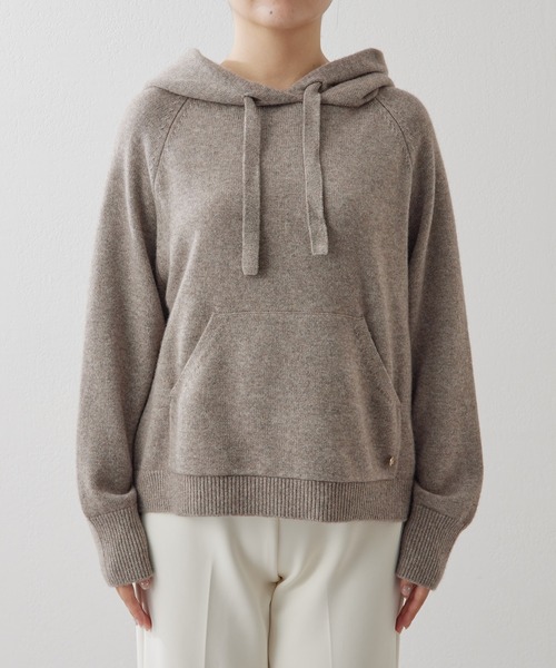 Whim Gazette ウィム ガゼット　カシミヤ混フードニットプルオーバー Whim Gazette（ウィムガゼット）の「【15th Anniversary】カシミヤ混