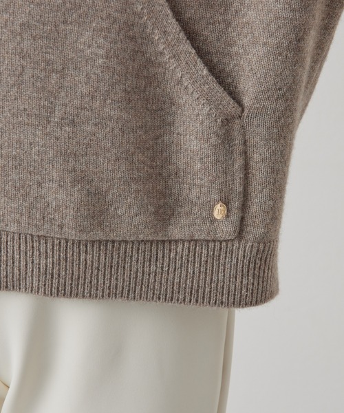 Whim Gazette ウィム ガゼット　カシミヤ混フードニットプルオーバー Whim Gazette(ウィム ガゼット)の【15th Anniversary】カシミヤ混