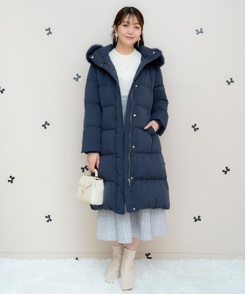 FOXファー付きロングダウン（ダウンジャケット/コート