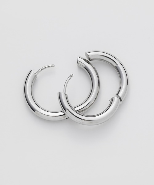 ciite' surgical stainless(シーテサージカルステンレス)の「【 金属アレルギー対応 】 シンプルフープピアス サージカルステンレス (両耳用)(ピアス(両耳用)・レディース・シルバー/ゴールド・FREE)」の14枚目の写真
