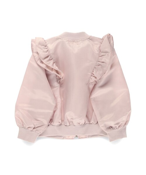 BRANSHES(ブランシェス)の「フリルMA-1ブルゾン(MA-1・キッズ・ピンク/カーキオリーブ・150/100/140/90/110/120/130)」の11枚目の写真