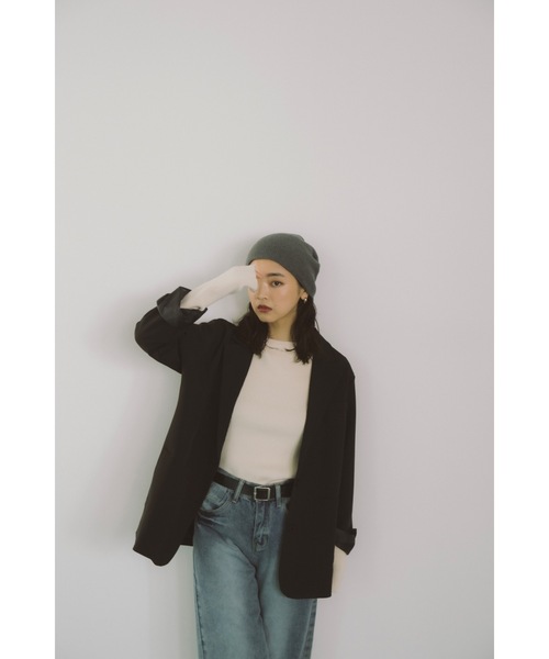 DRWCYS（ドロシーズ）の「ベーシックシングルジャケット（テーラードジャケット・レディース・ブラウン/ブラック・FREE）」の3枚目の写真