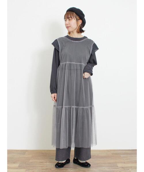 Samansa Mos2(サマンサ モスモス)の「肩ハンカチ刺繍レースカットソー(Tシャツ/カットソー・レディース・グリーン/ブラック/キナリ・F)」の9枚目の写真