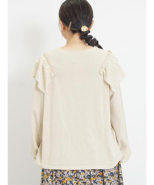 Samansa Mos2(サマンサ モスモス)の「肩ハンカチ刺繍レースカットソー(Tシャツ/カットソー・レディース・グリーン/ブラック/キナリ・F)」の14枚目の写真