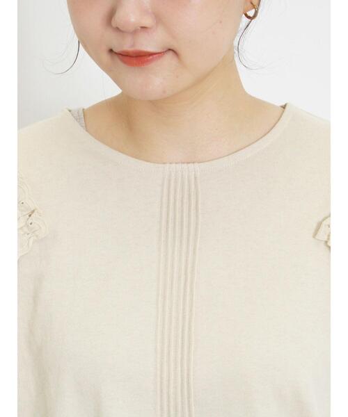 Samansa Mos2(サマンサ モスモス)の「肩ハンカチ刺繍レースカットソー(Tシャツ/カットソー・レディース・グリーン/ブラック/キナリ・F)」の15枚目の写真