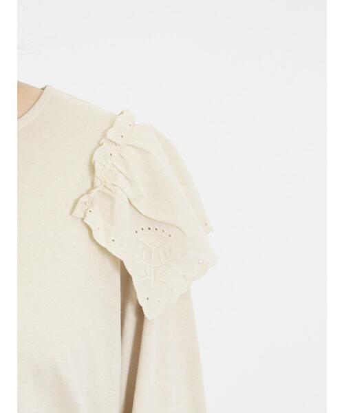 Samansa Mos2(サマンサ モスモス)の「肩ハンカチ刺繍レースカットソー(Tシャツ/カットソー・レディース・グリーン/ブラック/キナリ・F)」の16枚目の写真