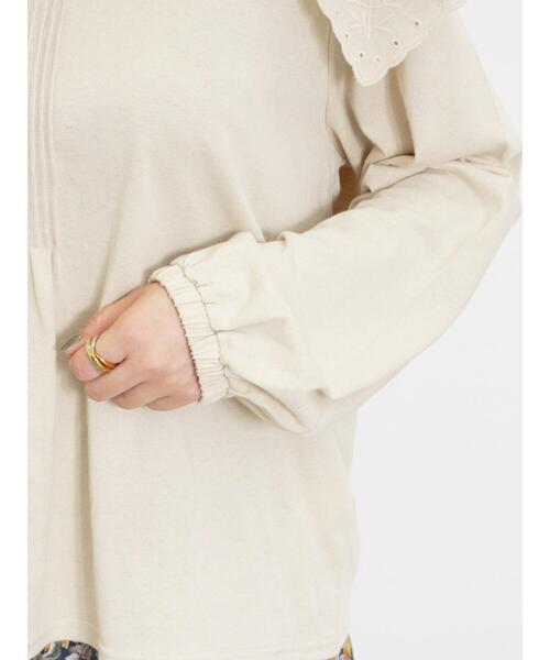 Samansa Mos2(サマンサ モスモス)の「肩ハンカチ刺繍レースカットソー(Tシャツ/カットソー・レディース・グリーン/ブラック/キナリ・F)」の17枚目の写真