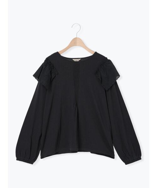 Samansa Mos2(サマンサ モスモス)の「肩ハンカチ刺繍レースカットソー(Tシャツ/カットソー・レディース・グリーン/ブラック/キナリ・F)」の21枚目の写真