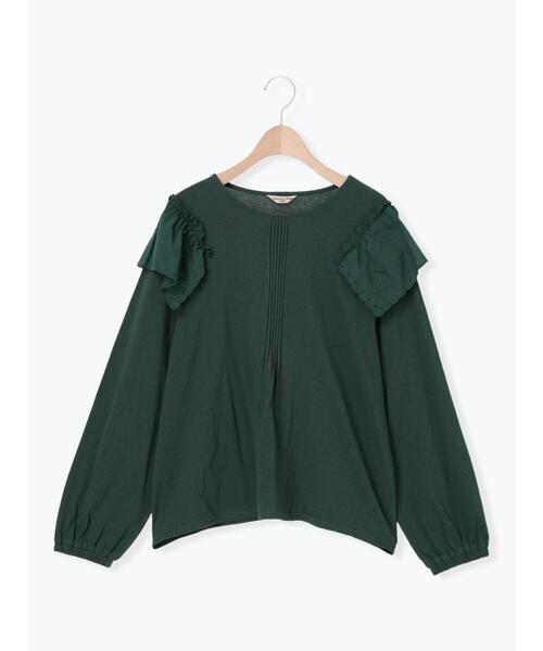 Samansa Mos2(サマンサ モスモス)の「肩ハンカチ刺繍レースカットソー(Tシャツ/カットソー・レディース・グリーン/ブラック/キナリ・F)」の22枚目の写真