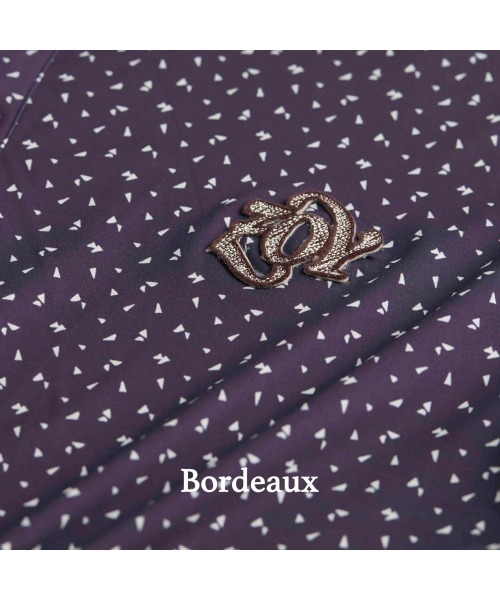 ZOY（ゾーイ）の「MENS トライアングルドットプリント 長袖ポロシャツ（ポロシャツ・メンズ・ボルドー/ネイビー・MEDIUM/LARGE/SMALL）」の3枚目の写真