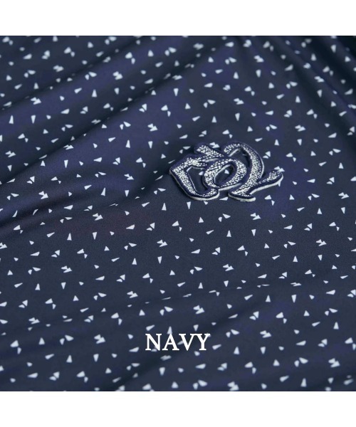 ZOY（ゾーイ）の「MENS トライアングルドットプリント 長袖ポロシャツ（ポロシャツ・メンズ・ボルドー/ネイビー・MEDIUM/LARGE/SMALL）」の4枚目の写真
