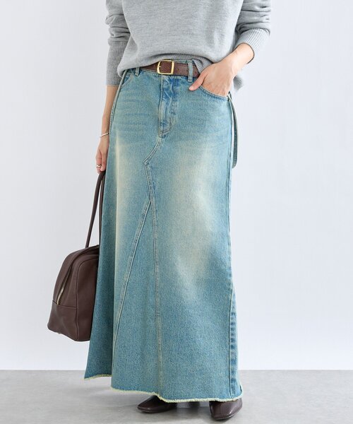 予約【MONN.:.(モン)】LOOSE DENIM SKIRT（デニムスカート）｜RIVE 