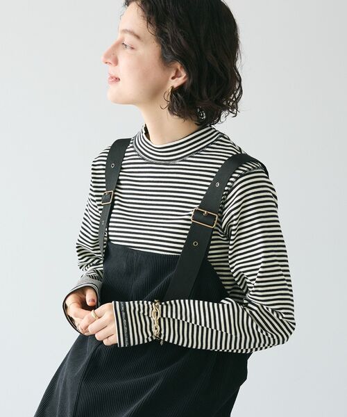 CRAFT STANDARD BOUTIQUE（クラフトスタンダードブティック）の「スパンフライスハイネックTEE（Tシャツ/カットソー・レディース・ブラック/その他7/オフホワイト/レッド系その他4・FREE）」の4枚目の写真