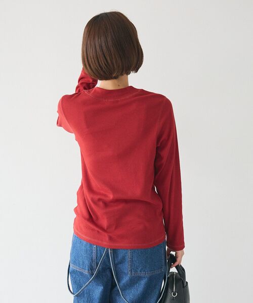 CRAFT STANDARD BOUTIQUE（クラフトスタンダードブティック）の「スパンフライスハイネックTEE（Tシャツ/カットソー・レディース・ブラック/その他7/オフホワイト/レッド系その他4・FREE）」の8枚目の写真