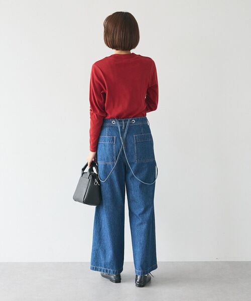 CRAFT STANDARD BOUTIQUE（クラフトスタンダードブティック）の「スパンフライスハイネックTEE（Tシャツ/カットソー・レディース・ブラック/その他7/オフホワイト/レッド系その他4・FREE）」の10枚目の写真