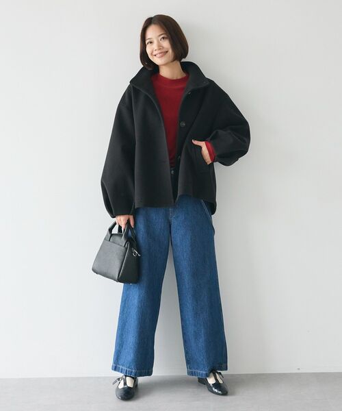 CRAFT STANDARD BOUTIQUE（クラフトスタンダードブティック）の「スパンフライスハイネックTEE（Tシャツ/カットソー・レディース・ブラック/その他7/オフホワイト/レッド系その他4・FREE）」の12枚目の写真