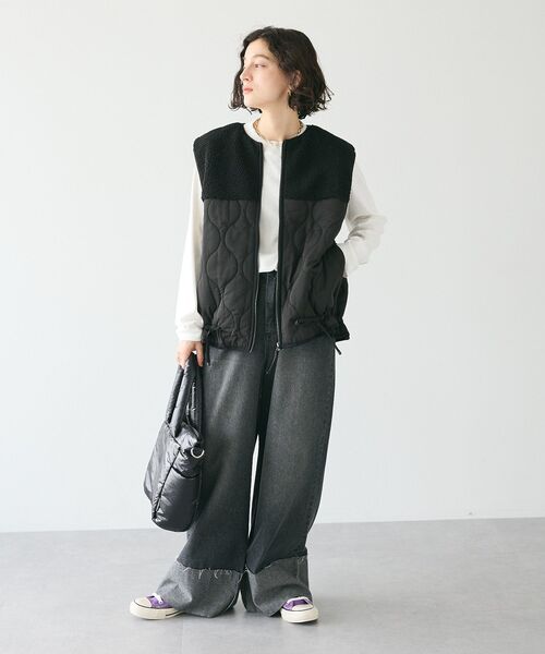 CRAFT STANDARD BOUTIQUE（クラフトスタンダードブティック）の「スパンフライスハイネックTEE（Tシャツ/カットソー・レディース・ブラック/その他7/オフホワイト/レッド系その他4・FREE）」の22枚目の写真