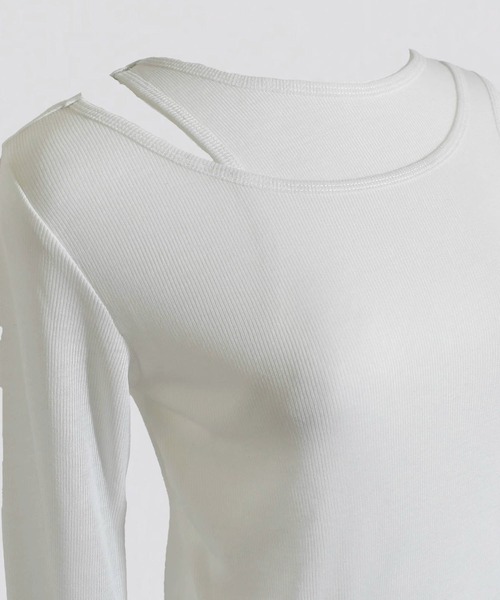 kiehtova（キエトヴァ）の「【kiehtova】LAYERED SHEER TOPS KTWR7 ※（Tシャツ/カットソー・レディース・ブラック/グレー/ホワイト/グリーン/ブラウン・FREE）」の10枚目の写真