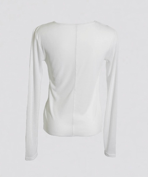 kiehtova（キエトヴァ）の「【kiehtova】LAYERED SHEER TOPS KTWR7 ※（Tシャツ/カットソー・レディース・ブラック/グレー/ホワイト/グリーン/ブラウン・FREE）」の11枚目の写真