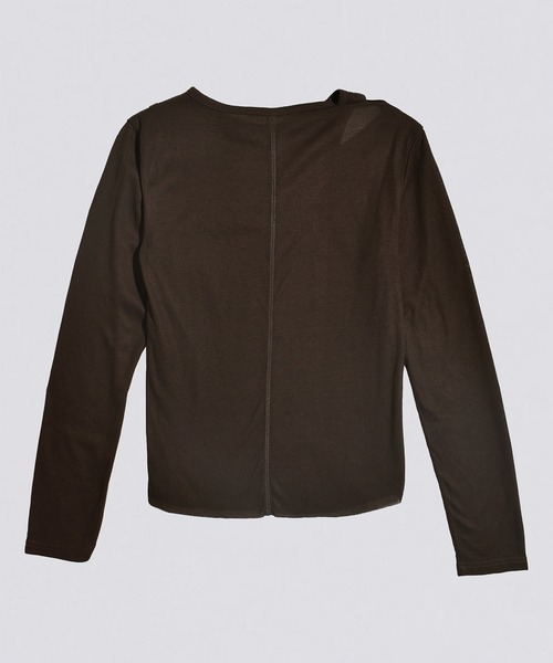 kiehtova（キエトヴァ）の「【kiehtova】LAYERED SHEER TOPS KTWR7 ※（Tシャツ/カットソー・レディース・ブラック/グレー/ホワイト/グリーン/ブラウン・FREE）」の16枚目の写真