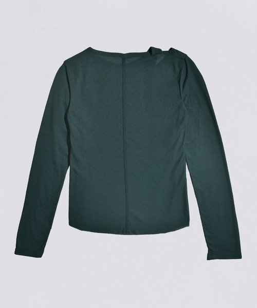 kiehtova（キエトヴァ）の「【kiehtova】LAYERED SHEER TOPS KTWR7 ※（Tシャツ/カットソー・レディース・ブラック/グレー/ホワイト/グリーン/ブラウン・FREE）」の20枚目の写真