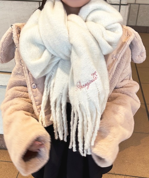セール】アソート刺繍入りマフラー【ZOZOTOWN限定アイテム】（マフラー