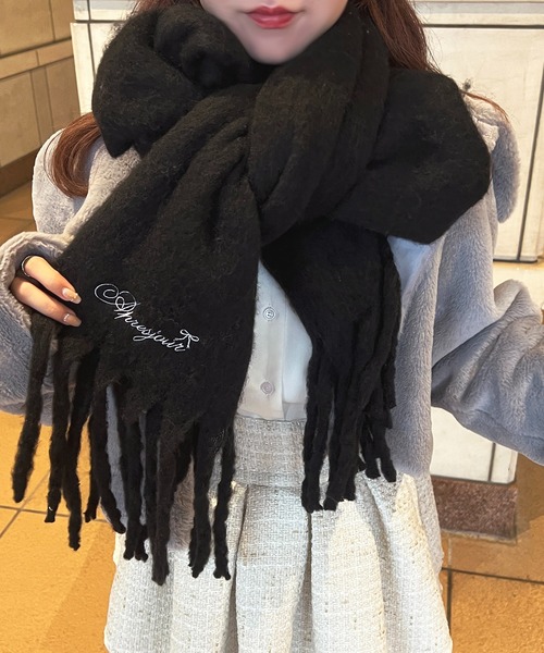 セール】アソート刺繍入りマフラー【ZOZOTOWN限定アイテム】（マフラー