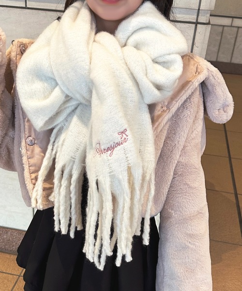 セール】アソート刺繍入りマフラー【ZOZOTOWN限定アイテム】（マフラー