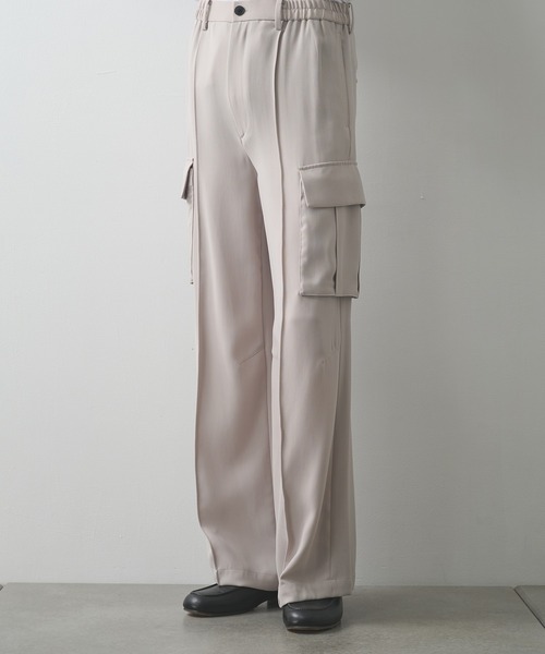 STUDIOUS（ステュディオス）の「【STUDIOUS】STAR FLEX CARGO PANTS/シワになりにくい/ウエスト調整可能（カーゴパンツ・メンズ・ライトベージュ/ブラック・2/1）」の21枚目の写真