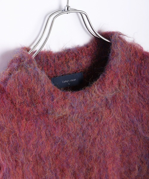 WESTSEA（ウエストシー）の「カラーメランジ プルオーバー シャギーニット（ニット/セーター・メンズ・ダークブラウン/ネイビー/ワイン/ブラック・M/L）」の14枚目の写真