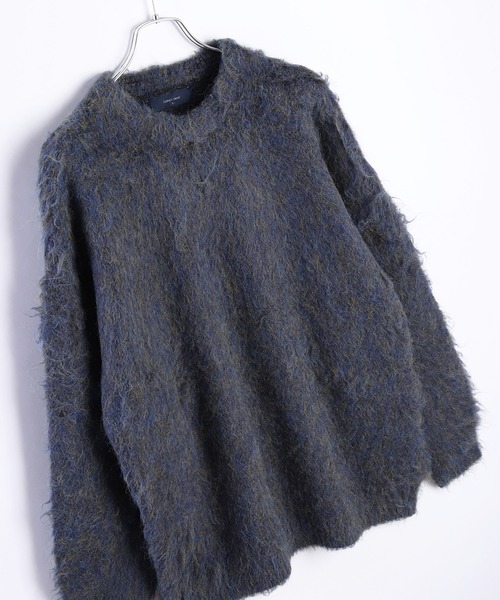 WESTSEA（ウエストシー）の「カラーメランジ プルオーバー シャギーニット（ニット/セーター・メンズ・ダークブラウン/ネイビー/ワイン/ブラック・M/L）」の22枚目の写真