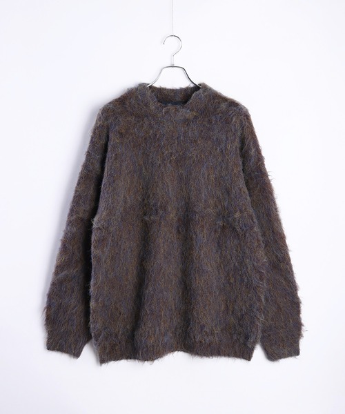 WESTSEA（ウエストシー）の「カラーメランジ プルオーバー シャギーニット（ニット/セーター・メンズ・ダークブラウン/ネイビー/ワイン/ブラック・M/L）」の8枚目の写真