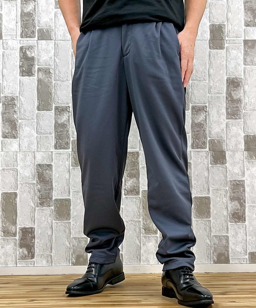 TopIsm(トップイズム)の「カットカルゼ裏起毛ストレッチ入りスラックス(スラックス・メンズ・ブラック/チャコールグレー/ベージュ・M/L/LL)」の1枚目の写真