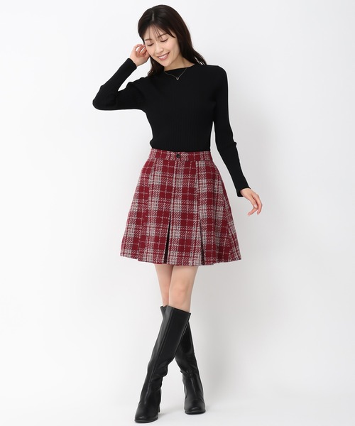 MISCH MASCH(ミッシュマッシュ)の「ボックスタックミニスカート/MM447209(スカート・レディース・ピンク/レッド/ライトグレー/ブラック・S/M)」の7枚目の写真