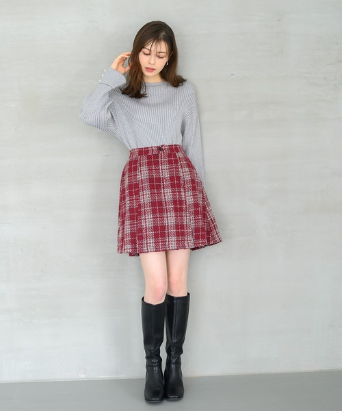 セール】ボックスタックミニスカート/MM447209（スカート）｜MISCH