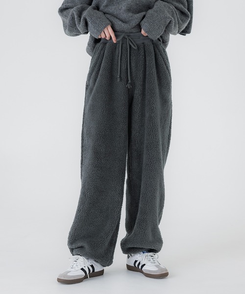 セール】ボアイージーパンツ 裾ドロスト（その他パンツ）｜coca（coca